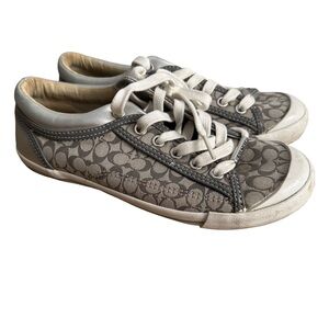 Y2K COACH silver monogram sneakers